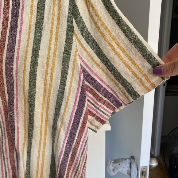 Striped Linen Button Down Shirt - Picture 4 of 5